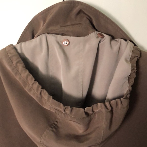 💦☔️Gallery All-weather coat! removable lining & hood! light brown! PreLoved! S/M - Picture 5 of 16